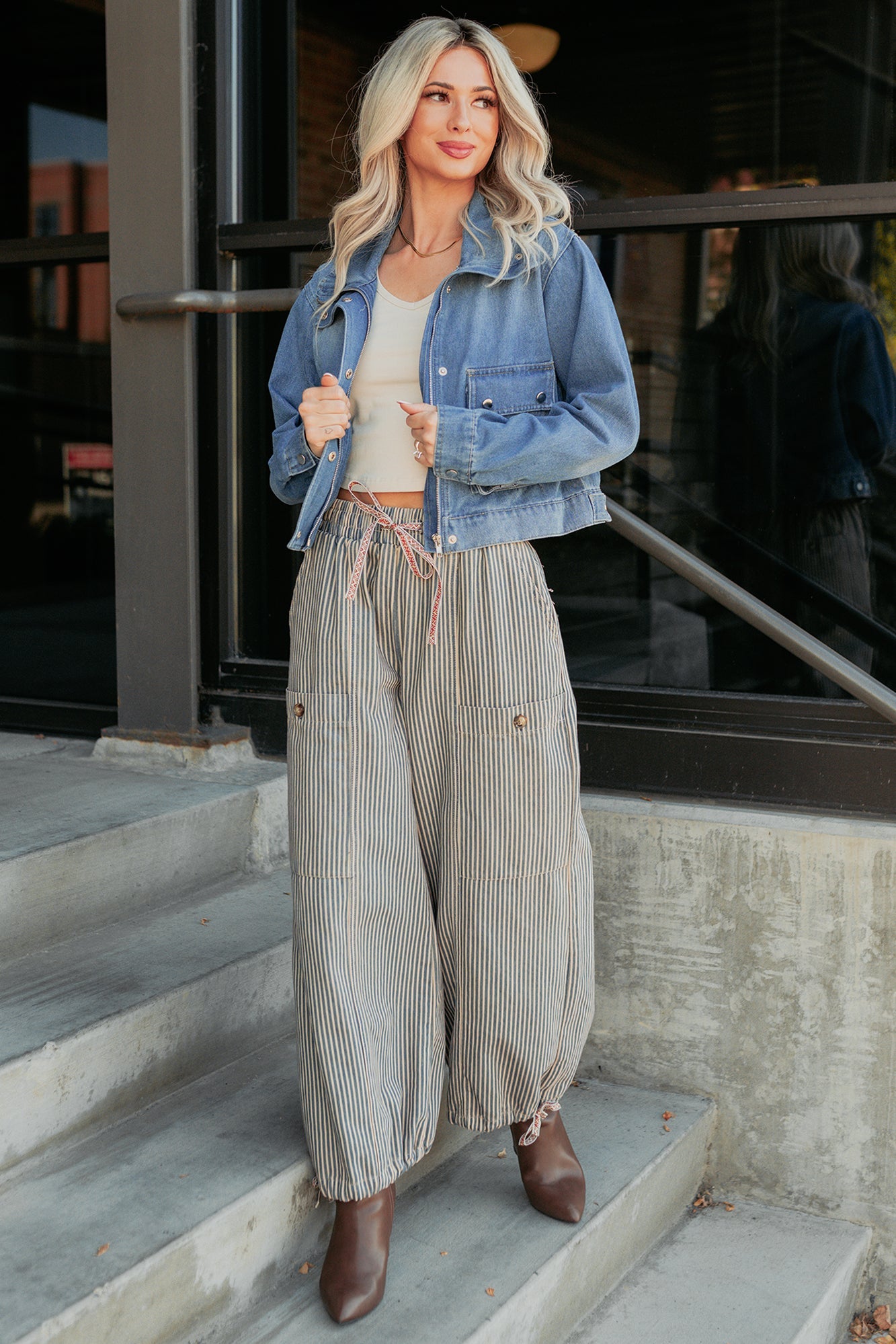 Open Days Denim Cargo Jacket (Medium)